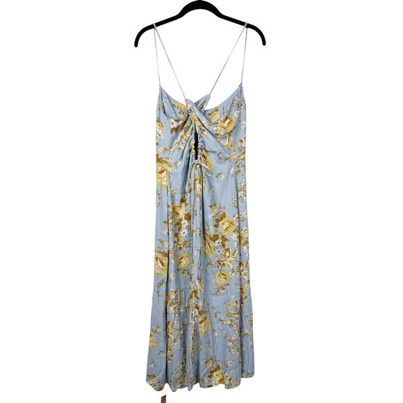 NEW Reformation Dover Midi Dress Light Blue - Picture 4 of 9